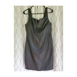 Faux Leather Black Mini Dress NWOT